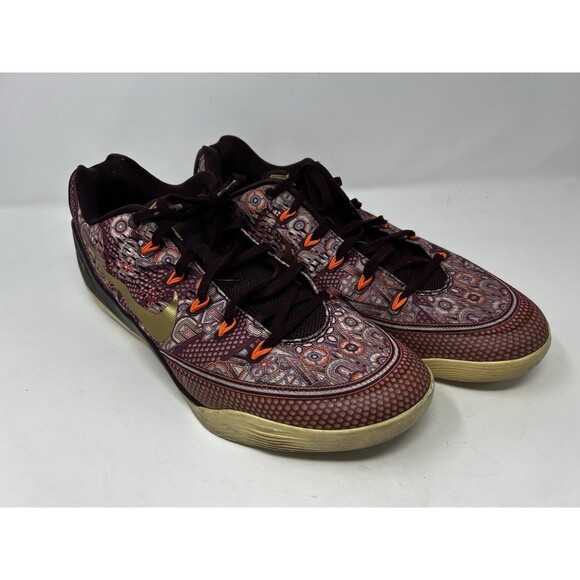 Nike Kobe 9 EM Low Deep Garnet Gold 646701-676 Size 13 Authentic main image 7